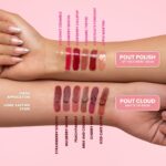 Typsy Beauty Pout Cloud Matte Lip Balm | Blurring Finish, Tinted Lip Balm with Peptides, Ceramides & Vitamin C & E | Rich colour payoff with long-lasting stain I Plum - Mulberry Mochi 05| 8g - Image 9
