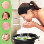 Silicone Face Bowl for Ice with Built-In Icetray, Ice Facial Foldable Washbasin, Collapsible Face Tub for Ice Bath, Facial Ice Plunge Bowl, Ice Water Facials at Home (Black) - Image 3