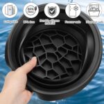 Silicone Face Bowl for Ice with Built-In Icetray, Ice Facial Foldable Washbasin, Collapsible Face Tub for Ice Bath, Facial Ice Plunge Bowl, Ice Water Facials at Home (Black) - Image 5