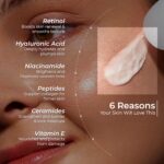 EARTHRAGA 0.5% Retinol Advanced Night Cream for Face, Repairs Wrinkles & Fine Lines, Vitamin E for Firm Skin, Lightweight cream for Glowing Skin, Anti Aging Cream for Women 50g - Image 5