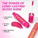 INSIGHT Gloss Up Lip Color - Crimson Dream | High-Gloss Finish | Non-Transfer | Smudge Proof | Rich Pigmentation | Lightweight, Long-Lasting Formula | All-Day Comfortable Wear (4g) - Image 4