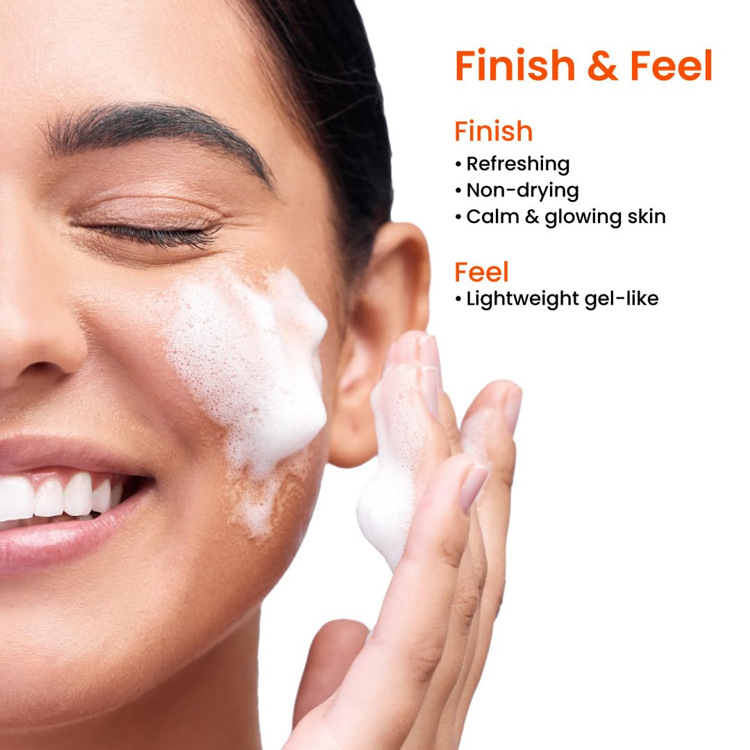 Foxtale Refreshing Face Wash for Deep Cleansing with Niacinamide, Hydrates & Brightens, Non-Drying Cleanser for Glowing Skin, Men & Women, For All Skin Types - 100 ml - Image 4