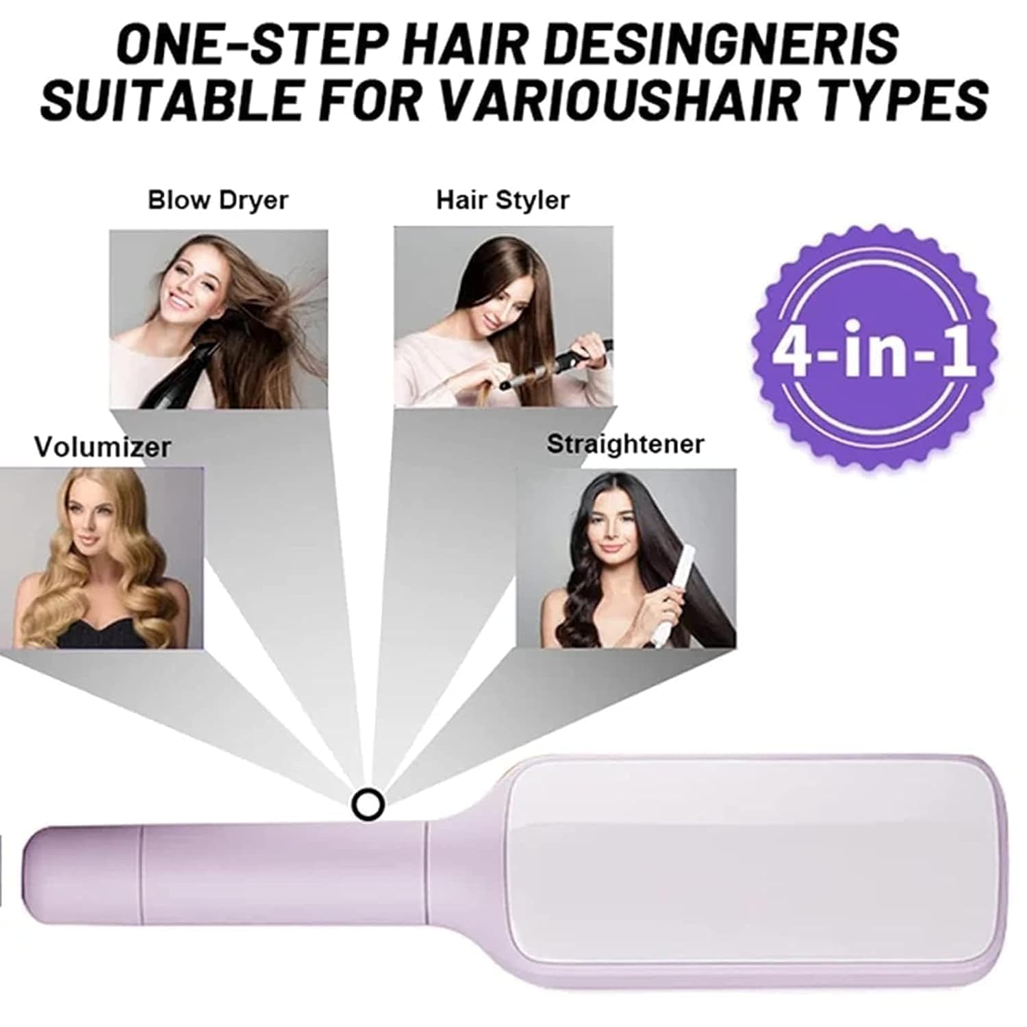 Self Cleaning Hair Brush for Women and Kids, Detangler Comb for Wet or Dry Hair, Anti-Static, Gentle Scalp Massage, for All Hair Types - Image 8