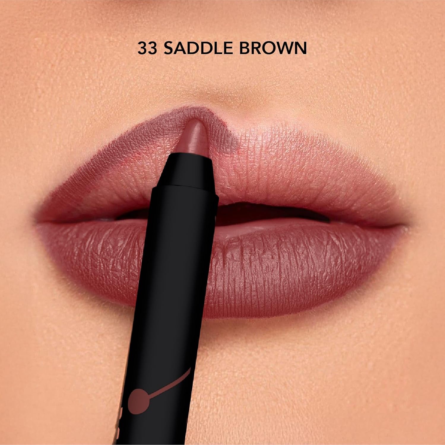 MARY JO K Matte Lip Pencil | Bold Definition | Creamy Matte Formula | Intense Color Payoff | Long-Lasting Wear | Precision Tip | Castor Oil | 1.5g | 33 Saddle Brown - Image 3
