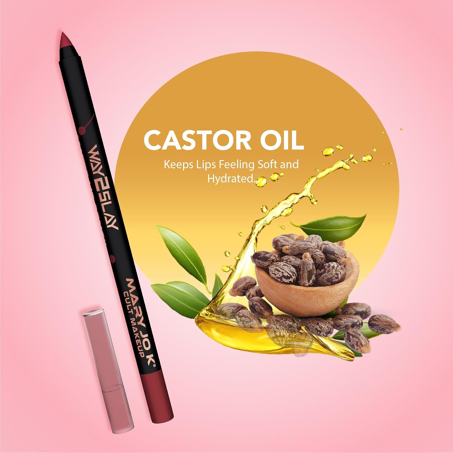 MARY JO K Matte Lip Pencil | Bold Definition | Creamy Matte Formula | Intense Color Payoff | Long-Lasting Wear | Precision Tip | Castor Oil | 1.5g | 33 Saddle Brown - Image 5