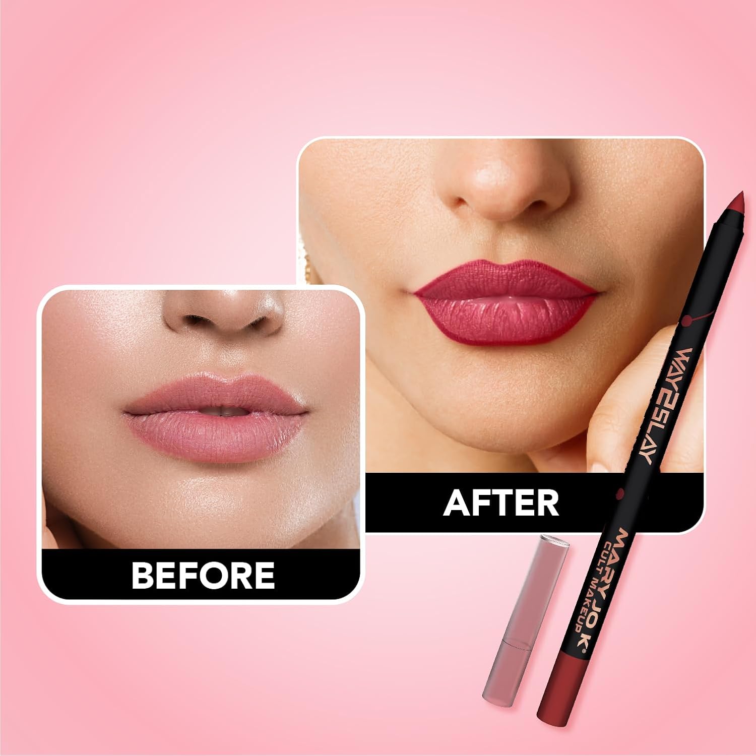 MARY JO K Matte Lip Pencil | Bold Definition | Creamy Matte Formula | Intense Color Payoff | Long-Lasting Wear | Precision Tip | Castor Oil | 1.5g | 33 Saddle Brown - Image 7