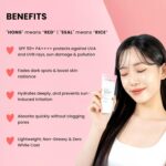 Mirabelle Korea Red Rice Tone Control Sun Cream SPF 50+ PA++++ | Lightweight & Hydrating | No White Cast | In-Vivo Tested | Korean Skincare | For Men & Women | For All Skin Types | 50g - Image 5