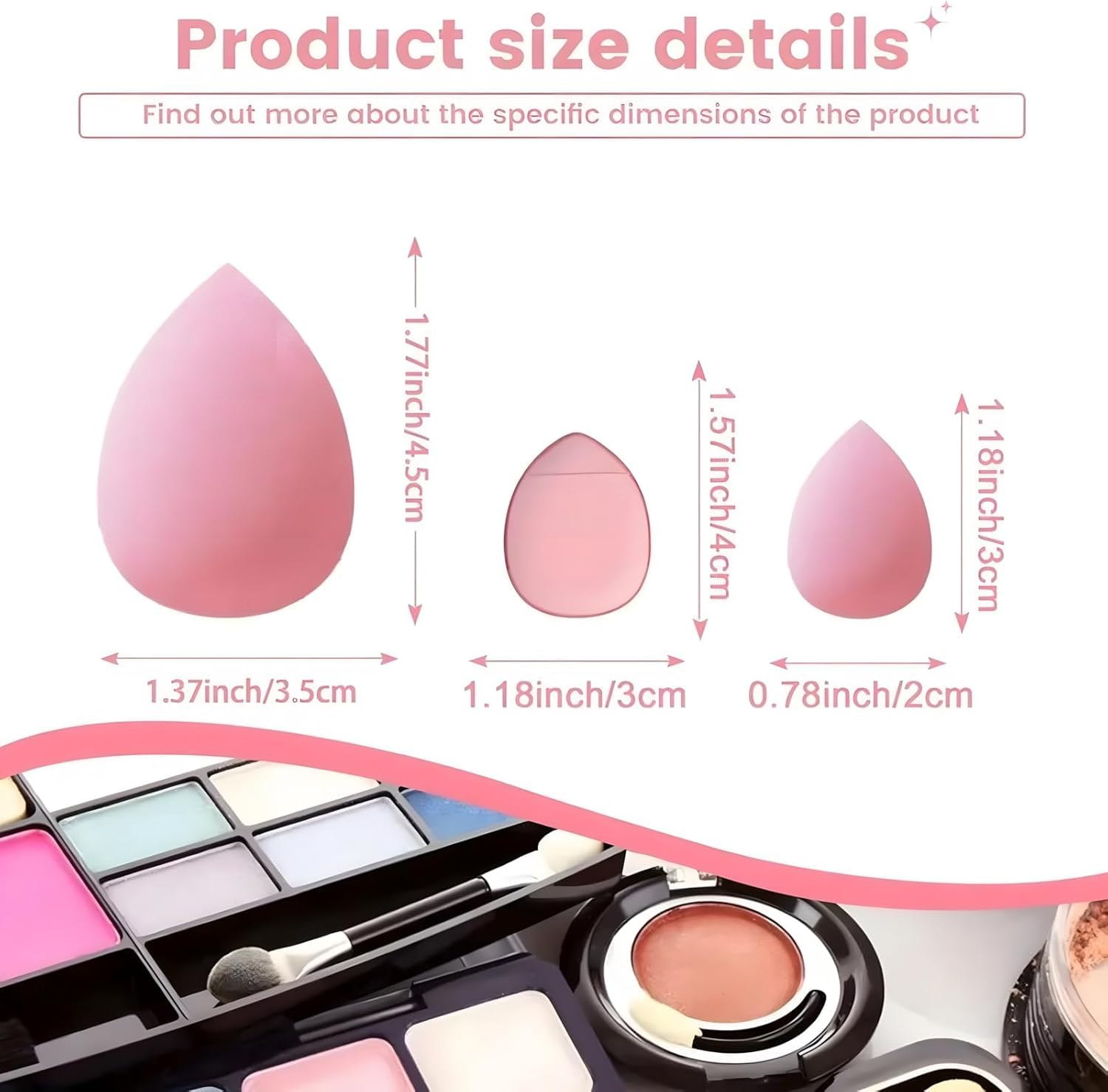 14 Pcs Makeup Sponges Set With Storage Case, Latex Free Flawless Soft Setting, Beauty Blender Sponge Suitable for Liquid, Cream and Powder - Multicolored - Image 6