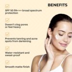 Dr. Sakhiya’s Acne & Pimple Sunscreen SPF 50 (50gm) for Oily & Acne-Prone Skin | Zinc Oxide + Niacinamide + Hyaluronic Acid | Oil-Free, No White Cast, Water Resistant | Dermatologist Tested - Image 4