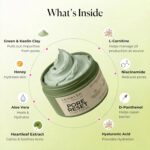 Pore Reset Non-Drying Clay Mask | Oily & Sensitive Skin 50g | Minimize Pores, Controls Oil, Soothes Skin | French Green Clay, Heartleaf Extract & L-Carnitine | Face Mask for Women Skin Care - Image 3