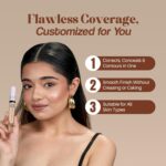 Colors Queen Conceal & Reveal Liquid Concealer – 11 Umber, 6g | Lightweight, Long Lasting & Easily Blendable with Matte Finish | Waterproof Liquid Concealer for Women with Jojoba Seed Oil - Image 3