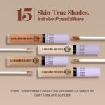 Colors Queen Conceal & Reveal Liquid Concealer – 11 Umber, 6g | Lightweight, Long Lasting & Easily Blendable with Matte Finish | Waterproof Liquid Concealer for Women with Jojoba Seed Oil - Image 4