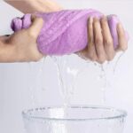 MAXOSHINE Hair Towel Wrap for Women-Quick Drying Microfiber Towel for Hair with Elastic Loop for Tying-Super Absorbent Head Towels Wrap for Ladies Hair Turban (Pack of 1-Purple) - Image 3