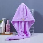 MAXOSHINE Hair Towel Wrap for Women-Quick Drying Microfiber Towel for Hair with Elastic Loop for Tying-Super Absorbent Head Towels Wrap for Ladies Hair Turban (Pack of 1-Purple) - Image 5