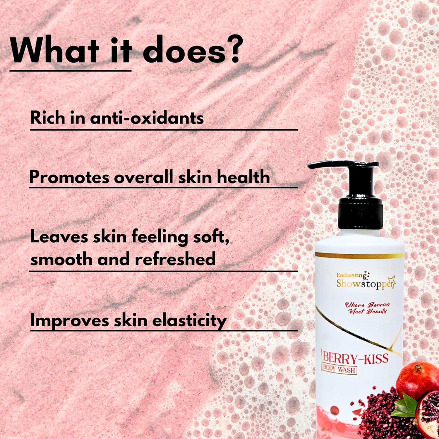 Berry Kiss Body Wash – Hydrating & Nourishing for Soft, Radiant Skin | Gentle Daily Cleanser for All Skin Types | Paraben & Sulphate Free | 250 ml for Men & Women - Image 6