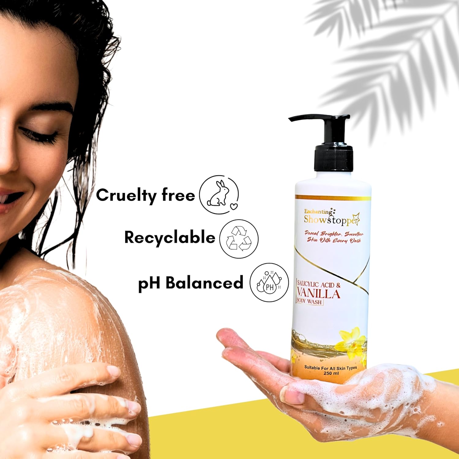 Salicylic Acid & Vanilla Body Wash for Men & Women | Gentle Exfoliating Body Cleanser for Acne-Prone Skin, Deep Pore Cleansing, Smooth & Soft Skin | Refreshing Hydrating for All Skin Types | 250 ml - Image 6