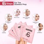 Swiss Beauty Care Korean Glow Facial Kit | 6-Steps For Glass-Skin | Adds Instant Radiance | Fades Dark Spots | Clarifies & Nourishes | With Kakadu Plum & Rice | 49g - Image 5