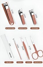 8 Pcs Manicure Set for Thick Nails, Nail Art Set, Ear Digger Spoon Personal Care Tool, Beauty Set Suitable for Professional Grooming Kits (Multi) - Image 2