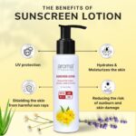 Aroma Treasures SPF 50 Sunscreen Lotion 100g | Broad Spectrum UVA/UVB Protection | Water Resistant | Non-Greasy, No White Cast | Face & Body | All Skin Types - Image 2