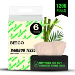 Beco Bamboo Facial Tissue Paper Box-Soft Pack | 200 pulls x 6 packs | Super Soft, Skin Friendly & Highly Absorbent Face Tissue Napkins | Car Tissues | 100% Natural & Ecofriendly | 2 ply-1200 Pulls - Image 2