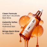 BiE Vin Rouge Renewing Face Wash with Non Alcoholic Red Wine, Resveratrol, Vitamin E & Wild Cherry Bark | Cleanser For Hydration, Glow & Anti-Aging | Mild & Foaming Face Wash | All Skin Types | 100ml - Image 2