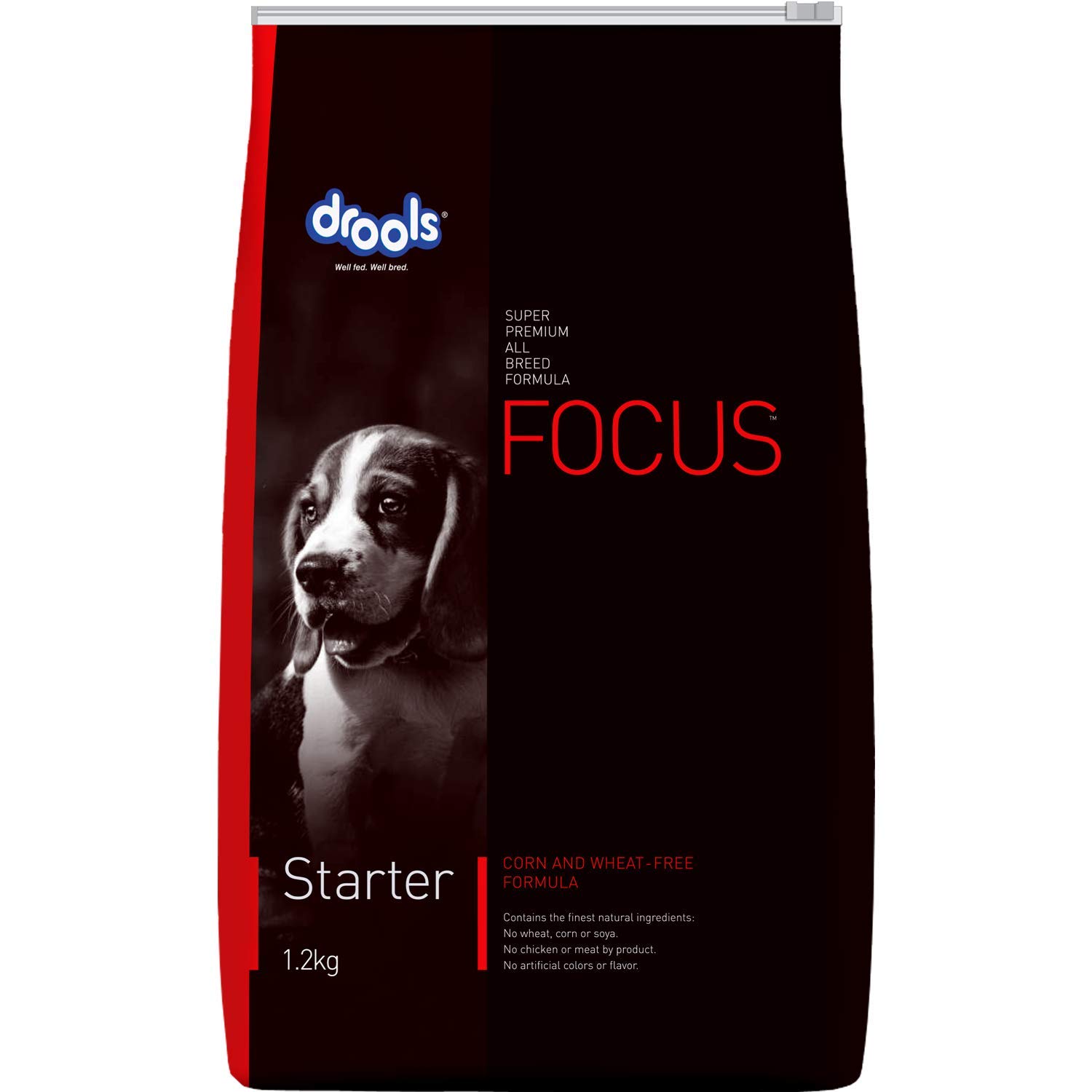 Drools Focus Starter Super Premium Dry Dog Food 1.2kg Pack *