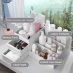 FABSKIN Cosmetic Organizer Box Drawers Storage Plastic Stationary Box | Make Up Organiser for Women White - Image 2