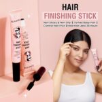 GLAMVEDA Frizz Free Hair Finishing Stick | Anti Frizz Hair Fix Gel Stick | Non-Greasy & Non-Sticky | Anti Flyaways & Baby Hair Fixer | 24 Hours Stay | With Rice Water | 20ml Pack Of 1 - Image 2