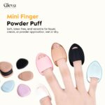 Gleva Mini Finger Puffs 6 pcs Finger Triangle Makeup Puff, Blender Sponge, Soft Cosmetic Finger Mini Powder Puff, Perfect for Foundation, BB Cushion, Cream, Concealer & Powder - Image 2