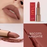 HYUE Velvette Kiss Matte Bullet Lipstick | Biscotti Naughtie | Feather Light & Powder Finish | Long-Wear Intense Color | with Jojoba, Almond & Gooseberry | Smudge-Proof, Travel-Friendly, Precision Tip - Image 2