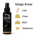 Hair Removal Cream Spray For Women And Men | Painless Body Hair Removal Spray For Chest, Back, Legs & Under Arms Hair Remover Wax For Women with Wipes (100ml) - Image 2
