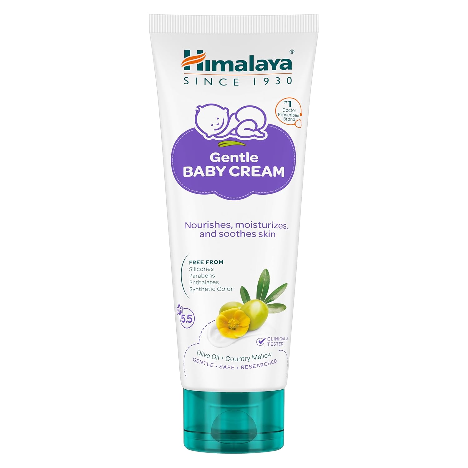 Himalaya Gentle Baby Cream 100ml | No.1 Doctor-Prescribed Brand | coloredhaircare