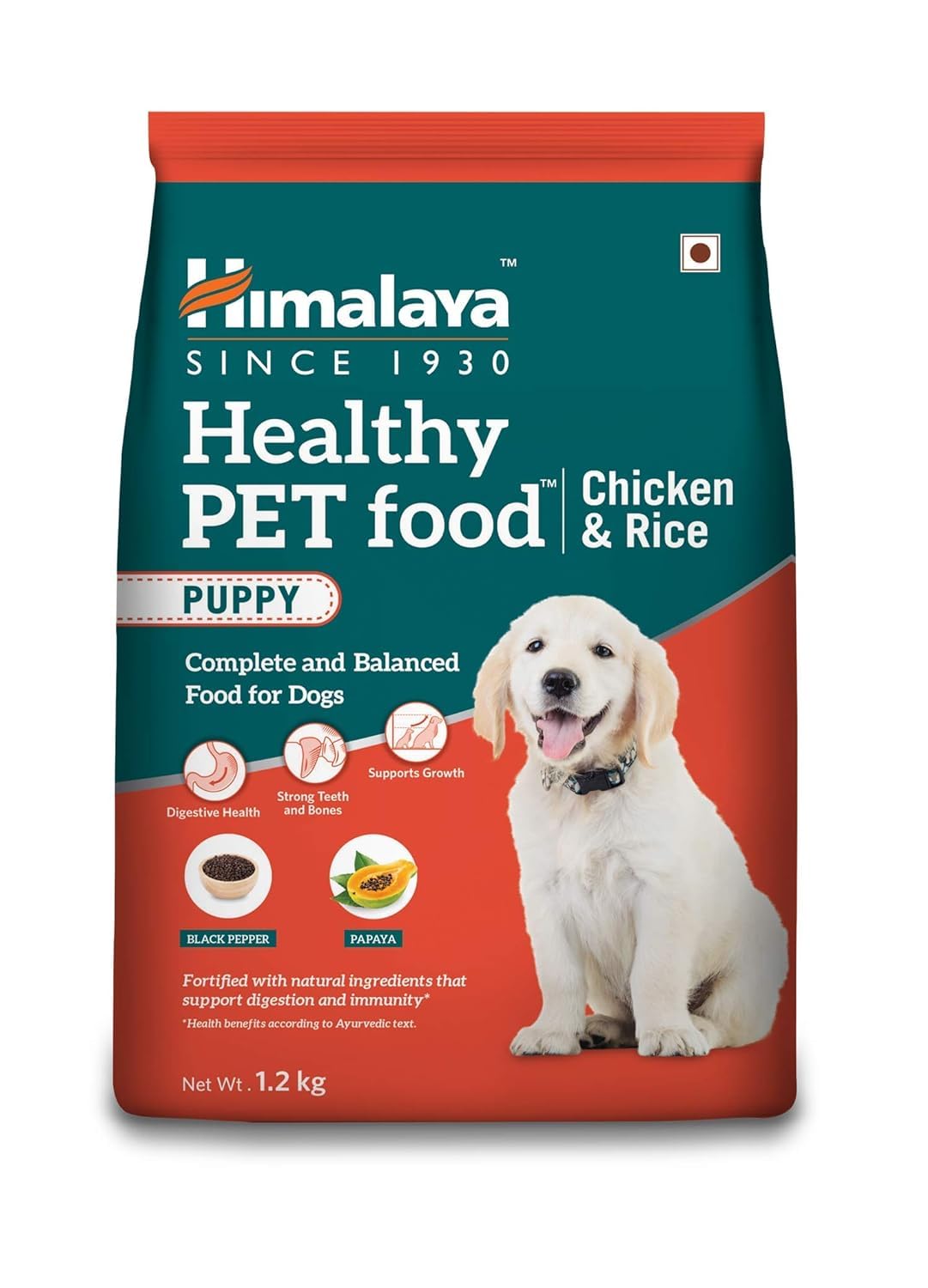 Himalaya Healthy Pet kibble Food - Puppy, Medium, 1.2 kg *