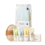 Kimirica Travel Kit Bath set Five Elements Luxury Bath and Body Care Travel Pouch Loofah| 6 in 1 self-care travel kit with a reusable pouch 100% Vegan - Image 2