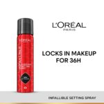 L'Oreal Paris Infaillible 3-Second Setting Mist, Transfer-proof & Waterproof Setting Spray, Quick drying, 75ml - Image 2