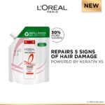 L’Oréal Paris Total Repair 5 Repairing Shampoo Refill Pouch With Keratin XS For Damaged Hair, 500ml - Image 2