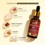 Mellow Kumkumadi Oil for Face Ayurvedic Facial Oil for Glowing with 22 Herbs & Saffron, Deep Nourishment & Hydration | Helps Improve Pigmentation & Fine Lines, Anti-Aging Face Serum | Daily Skin Care 10ml - Image 2