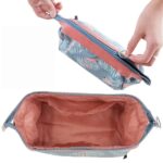 Nylon Pack of 2 12 Cms Cosmetic Toiletry Makeup Vanity Shaving Household Grooming Travel Storage Organizer Bags Pouch Kit Pack For Unisex Travel - TG12 (Multicolor) - Image 2