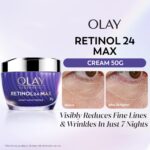 Olay Retinol24 Max Night Cream l Visibly Reduces Fine Lines in 7 Nights | Max Repair, Max Hydration l No Redness or Irritation | Fragrance Free l Normal, Oily, Dry and Combination Skin l 50g - Image 2