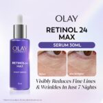 Olay Retinol24 Max Night Serum l Visibly Reduces Fine Lines in 7 Nights | Max Repair, Max Hydration l No Redness or Irritation | Fragrance Free l Normal, Oily, Dry and Combination Skin l 30ml - Image 2