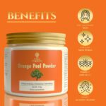 Orange Peel Powder face pack- For Boosten Collagen, Tan Removal, Oil Control, Glowing Skin, Scars Removal,Natural Skin cleanse, Antioxidants Add Glow with Vitamin C -120gm | Eco-Friendly Glass Jar - Image 2
