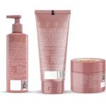 PLIX THE PLANT FIX Flaxseed Keratin Smoothening Mask, Shampoo & Conditioner | Plant Keratin PF | Flaxseed Oil | Softer, Smoother Hair | Pack of 3 | 200gm + 200ml + 175ml | - Image 2