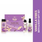Plum BodyLovin' Vanilla Vibes Bath & Body Gift Set | Wash | Mist | Oil | Long-Lasting Fragrance | For Women | Gifting For Rakhi & Special Occasions| Pack Of 3 - Image 2