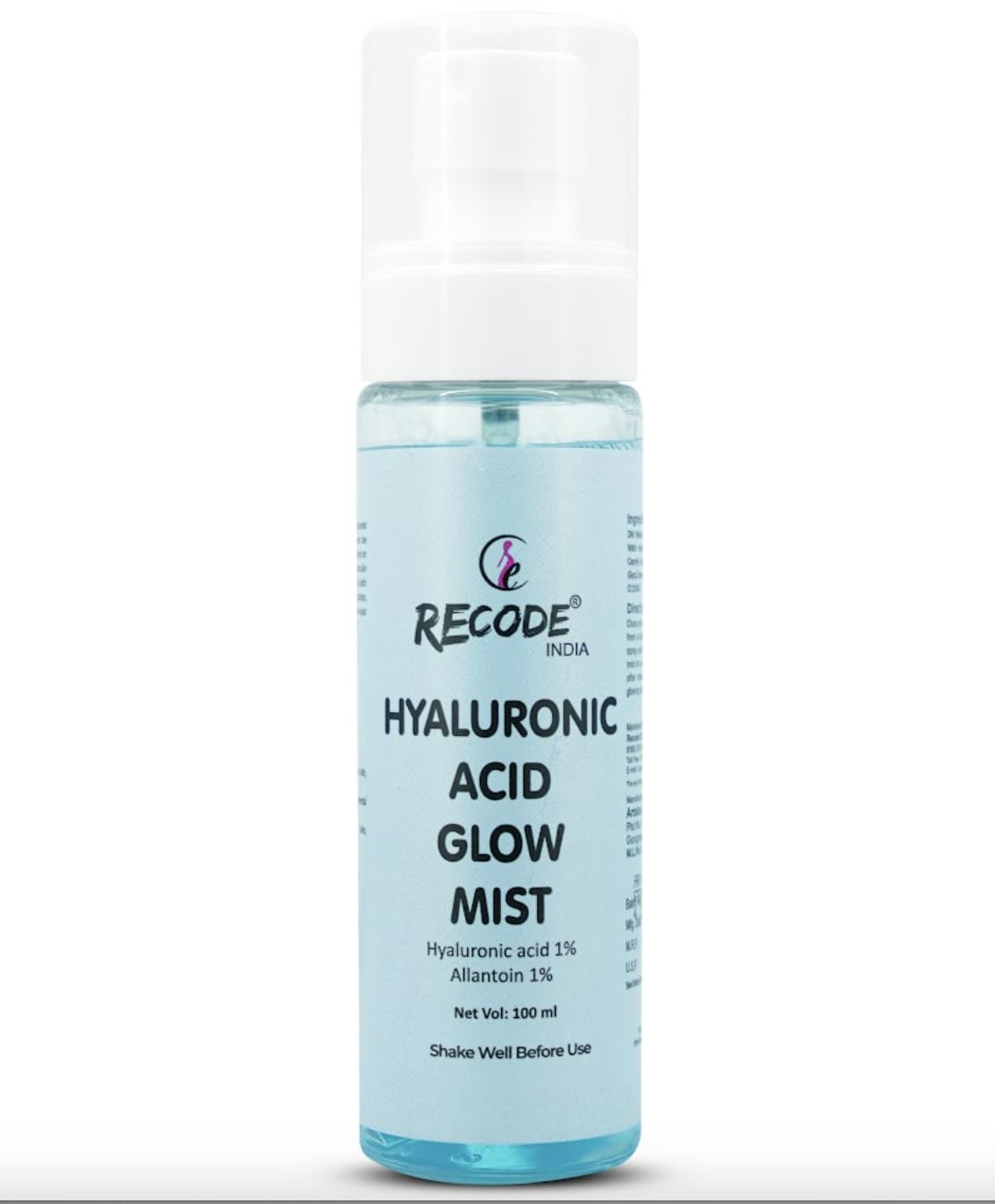 Recode Hyaluronic Acid Glow Mist 100ml | Intense Moisturization | makeupkit