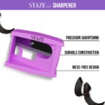 STAZE Professional Makeup Pencil Sharpener, Precision Sharpening, Mess-Free Design, Purple, Vegan, Cruelty-Free for your reference - Image 2