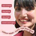 Sammmm FIRST CRUSH Dual Core Blush Stick Sorbet (Peach Pink,7.5g) | Cute Creamy Blusher for Cheeks, Eyes, Lips for Dewy Finish | Blendable & Lightweight Stick Blush For Face Makeup | For Young Skin - Image 2