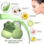 SkinSide Ice Roller for Face with Scrubber | Ice Roller for Face | For Men & Women | Ice Cube Roller for Glowing Skin & Puffy Eyes | Reusable & Unbreakable (Green) - Image 2