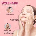 Sparkel Hydrating Face Sheet Masks for Glowing Skin | Facial Mask for Women & Men with Aloe Vera, Glycerin & Olive Leaf Extracts | Ideal for All Skin Types - Pack of 3 - Image 2