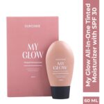 Suroskie My Glow All-In-One Tinted Sunscreen Spf 30 Moisturizer 60 Ml Light Shade | Natural Glowy Finish | Intense Hydration & Uva/Uvb Protection | Sweat Resistant | Niacinamide Cream For Men & Women - Image 2