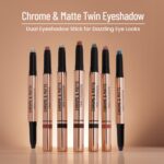 Swiss Beauty Chrome & Matte Twin Eyeshadow Stick | Mix of Matte and Shimmer | Easy to blend, non creasing eyeshadow | 24 Hour Stay | Shade- Cinnamon Crush, 2g - Image 2